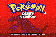 Pokemon - Ruby V1.2 Pokemon - Ruby Version title screen