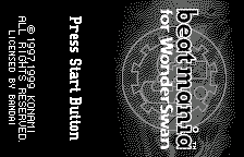 beat mania for WonderSwan title screen