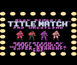 Title Match Pro Wrestling title screen