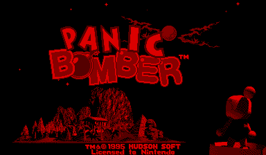 Panic Bomber title screen