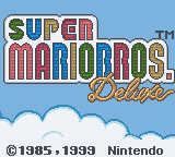 Super Mario Bros. Deluxe title screen