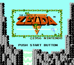 Legend of Zelda, The title screen