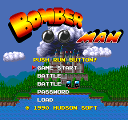 Bomberman title screen