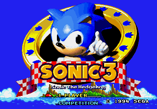 Sonic The Hedgehog 3 title screen