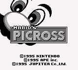 Mario's Picross title screen