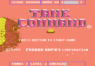 Tank Command title screen