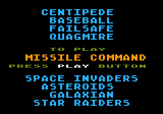 5200 Menu title screen