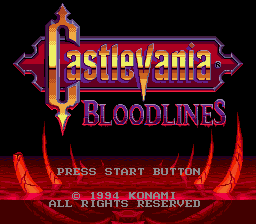 Castlevania - Bloodlines title screen