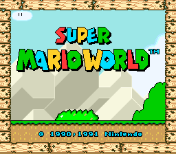 Super Mario World title screen
