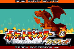 Pokemon：Fire Red title screen
