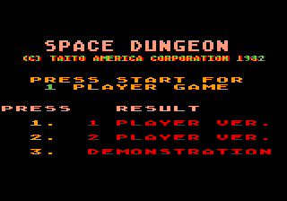 Space Dungeon title screen