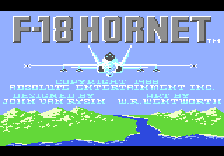 F-18 Hornet title screen