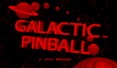 Galactic Pinball title screen