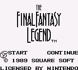 Final Fantasy Legend, The title screen