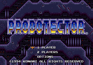 Probotector title screen