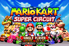 马里奥赛车超级巡回赛 Mario Kart - Super Circuit title screen