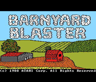 Barnyard Blaster title screen