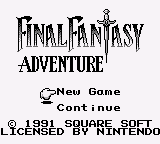 Final Fantasy Adventure title screen