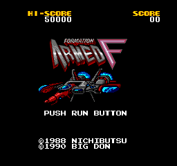 Armed F title screen