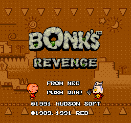 Bonk's Revenge title screen
