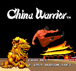 China Warrior title screen