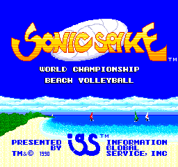 Sonic Spike - World Championship Beach Volleyball title screen