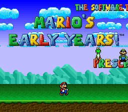 Mario's Early Years - Preschool Fun title screen