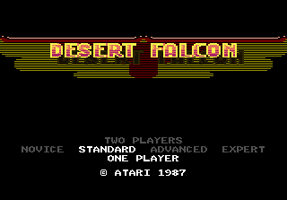 Desert Falcon title screen