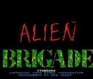 Alien Brigade title screen