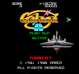 Galaga '88 title screen
