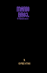 Mario Bros title screen