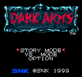 Dark Arms - Beast Buster 1999 title screen
