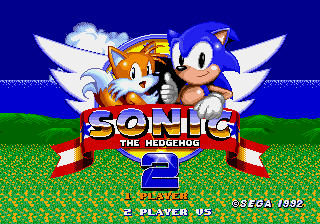 Sonic The Hedgehog 2 title screen