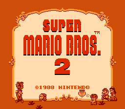 Super Mario Bros. 2 title screen