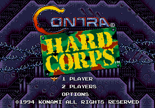 Contra - Hard Corps title screen