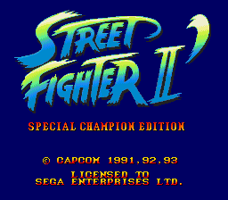 Street Fighter II' - Special Champion Edition title screen