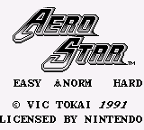 Aerostar title screen