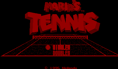 Mario's Tennis title screen