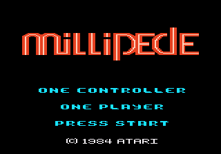 Millipede title screen